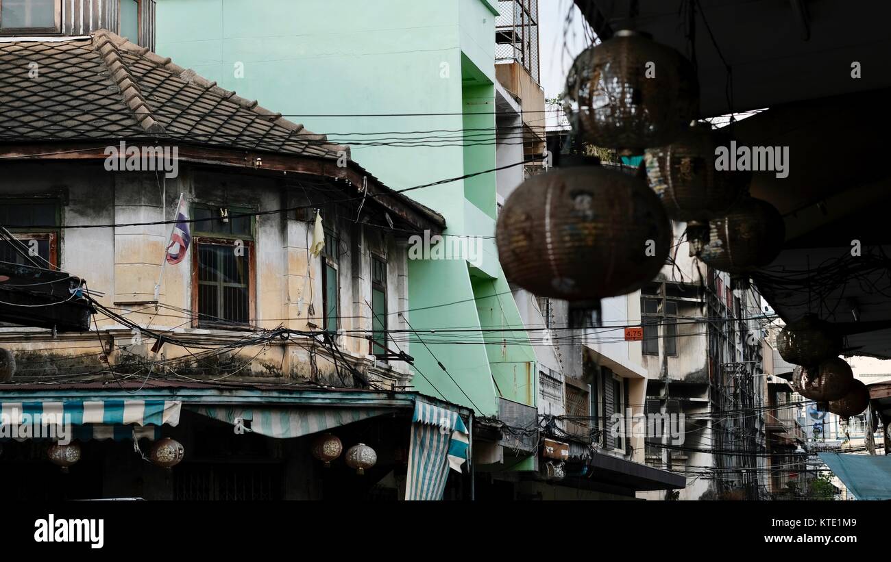 Stile di vita sulla strada Chinatown Bangkok Thailandia Foto Stock