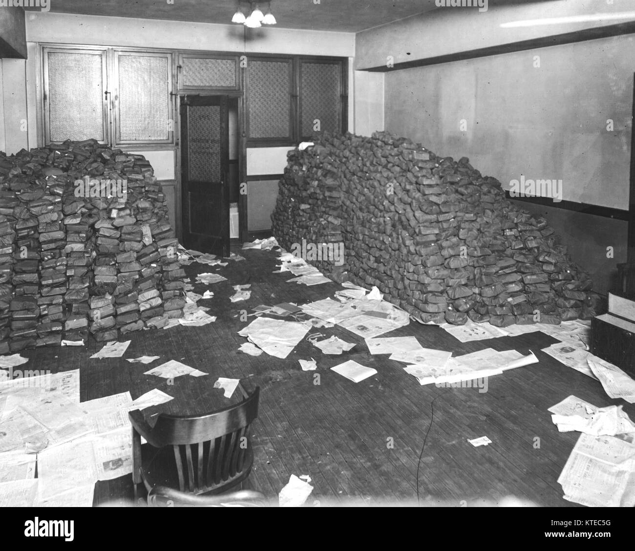 Pacchetti di natale per gli Stati Uniti Soldati durante la Prima Guerra Mondiale (regali di Natale, Natale scatole) Foto Stock