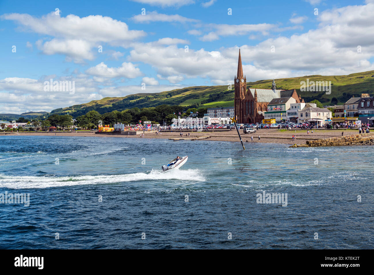 Largs lungomare, North Ayrshire, in Scozia, Regno Unito Foto Stock
