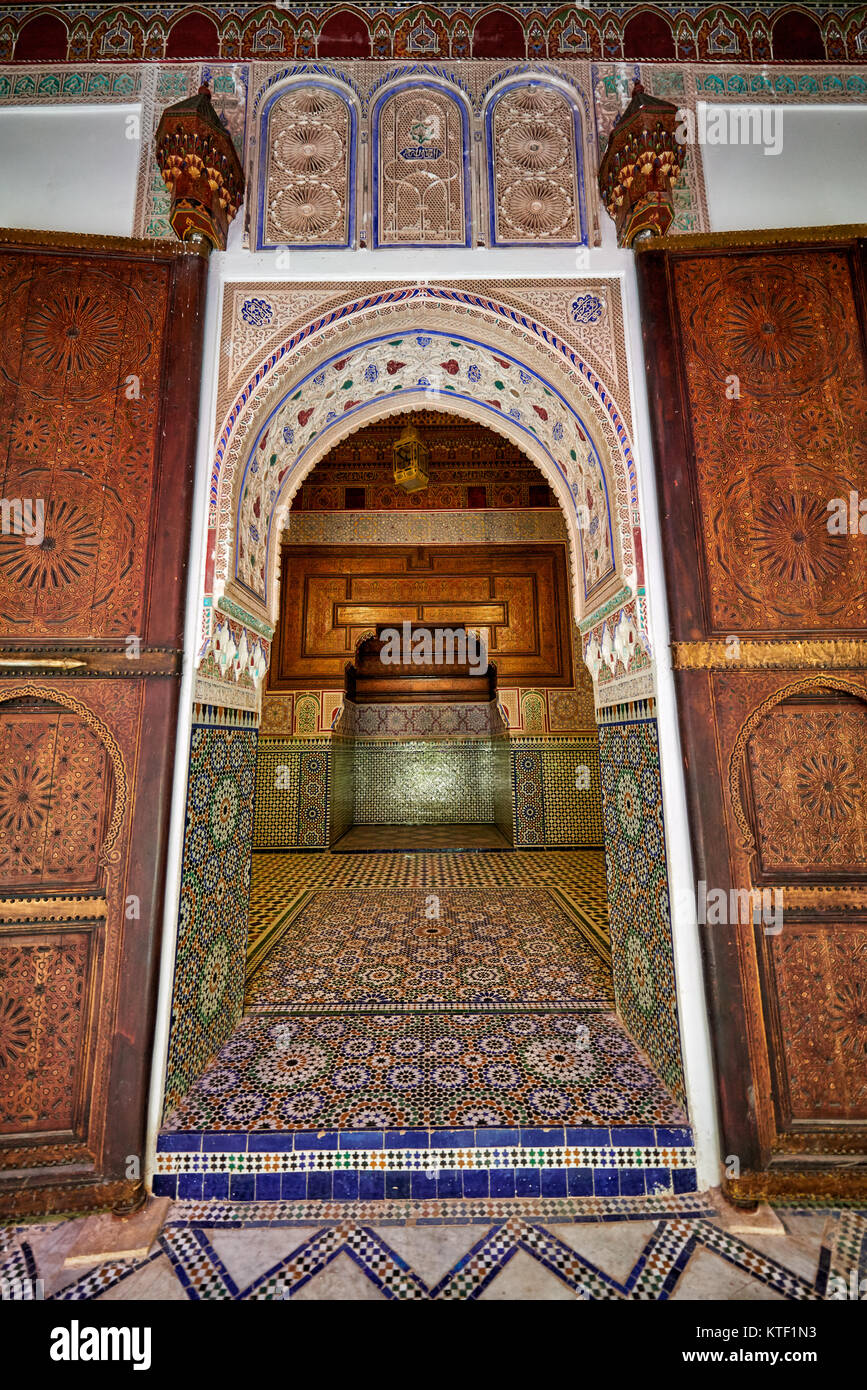 Palazzo Bahia, Marrakech, Marocco, Africa Foto Stock