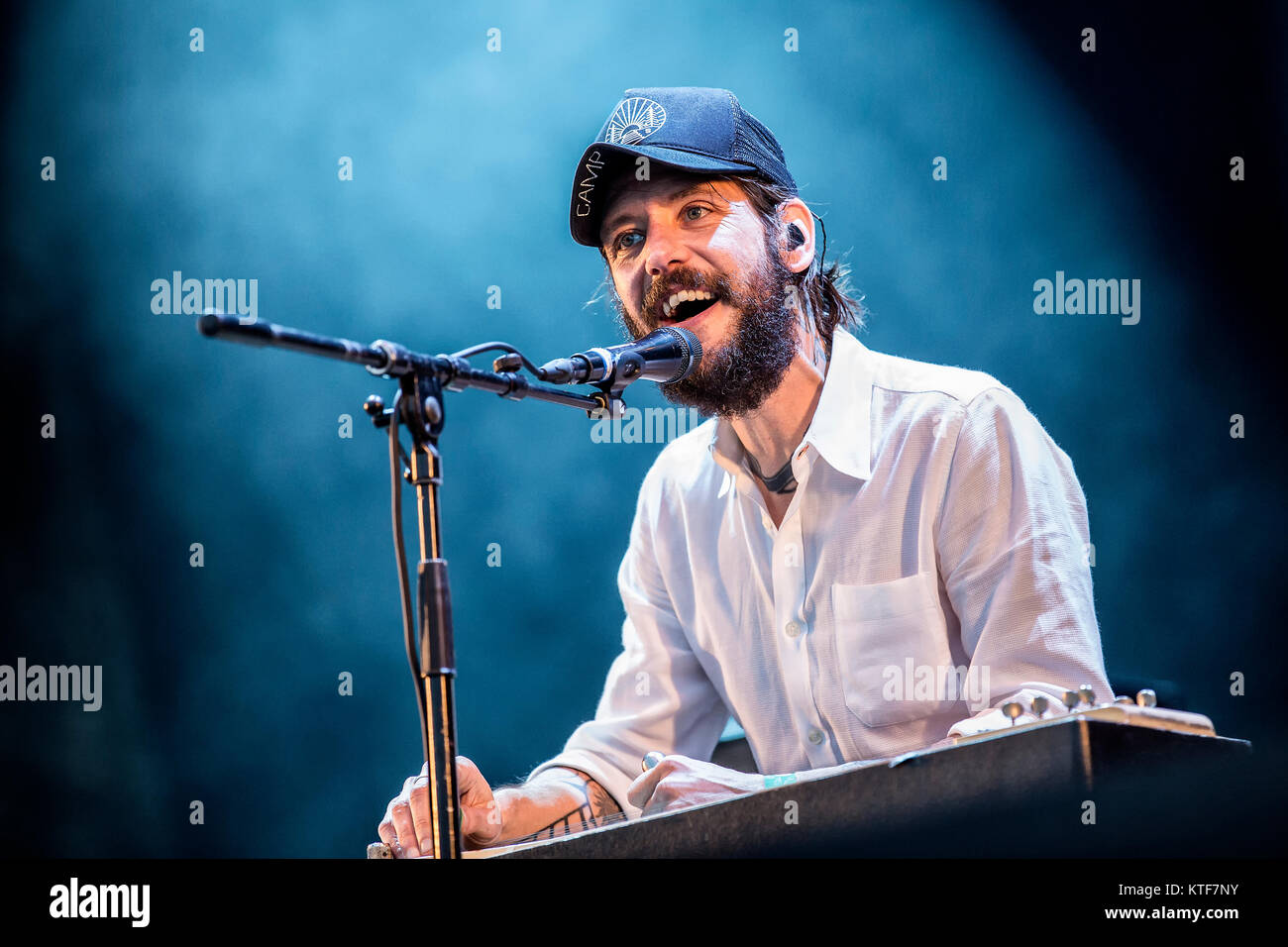 La American rock band di cavalli esegue un concerto dal vivo presso la musica svedese festival Festival Bråvalla 2016. Qui di cantante e musicista Ben Bridwell è visto dal vivo sul palco. La Svezia, 30/06 2016. Foto Stock