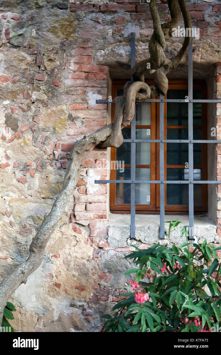 Monticchiello - Borgo medievale nelle vicinanze di Pienza . Toscana. Italia Foto Stock