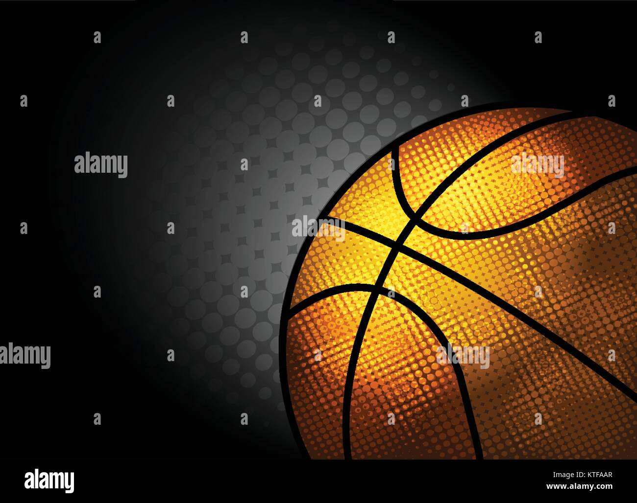 Sfondo astratto,basket tema con copia spazio - vettore Illustrazione Vettoriale