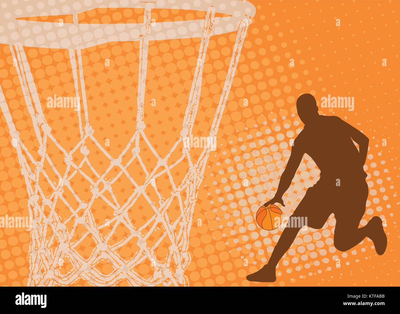 Giocatore di basket sullo sfondo astratto - vettore Illustrazione Vettoriale