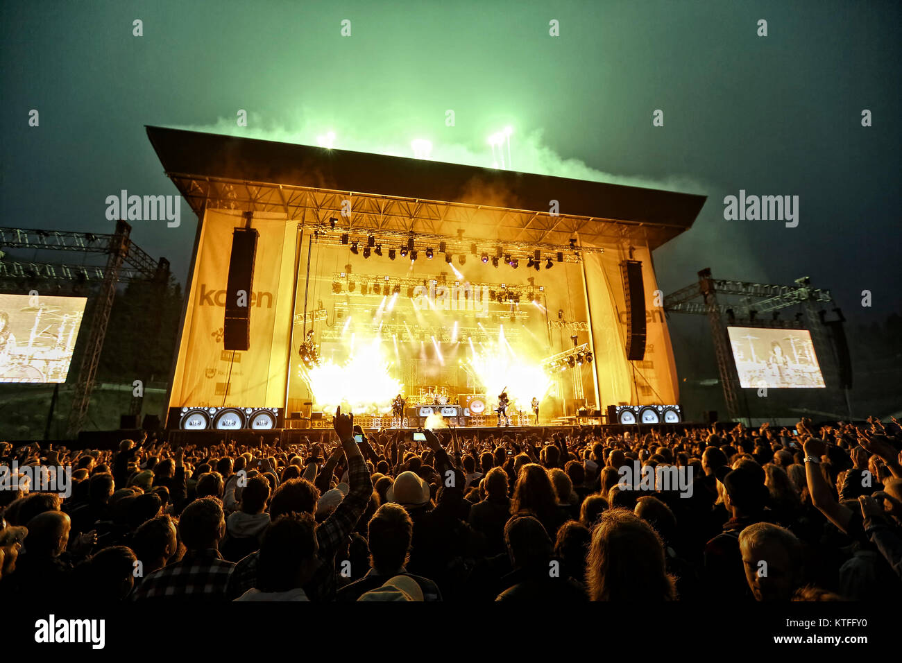 La American rock band Kiss esegue un concerto dal vivo a Kollenfest 2012 a Oslo. Norvegia, 30/06 2012. Foto Stock