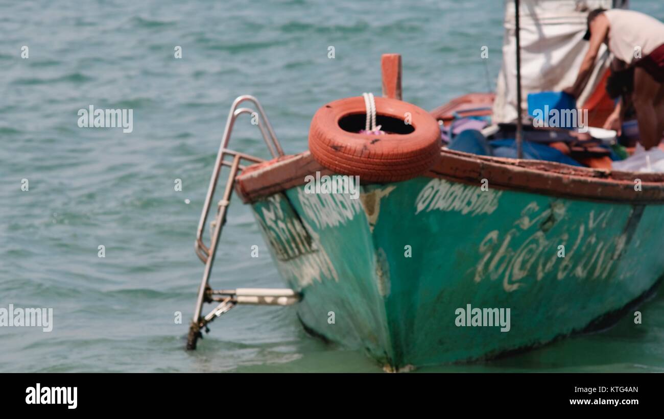 Pesca Turismo in barca per noleggio privato spiaggia di Pattaya Thailandia del Sud Est Asiatico nov 2017 Foto Stock