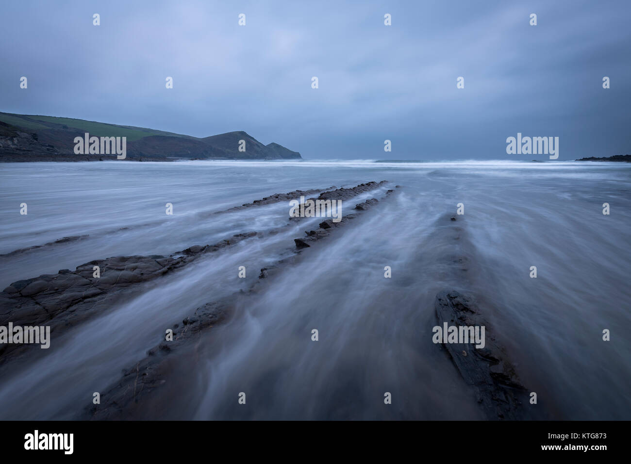 Crackington Haven in North Cornwall. Foto Stock