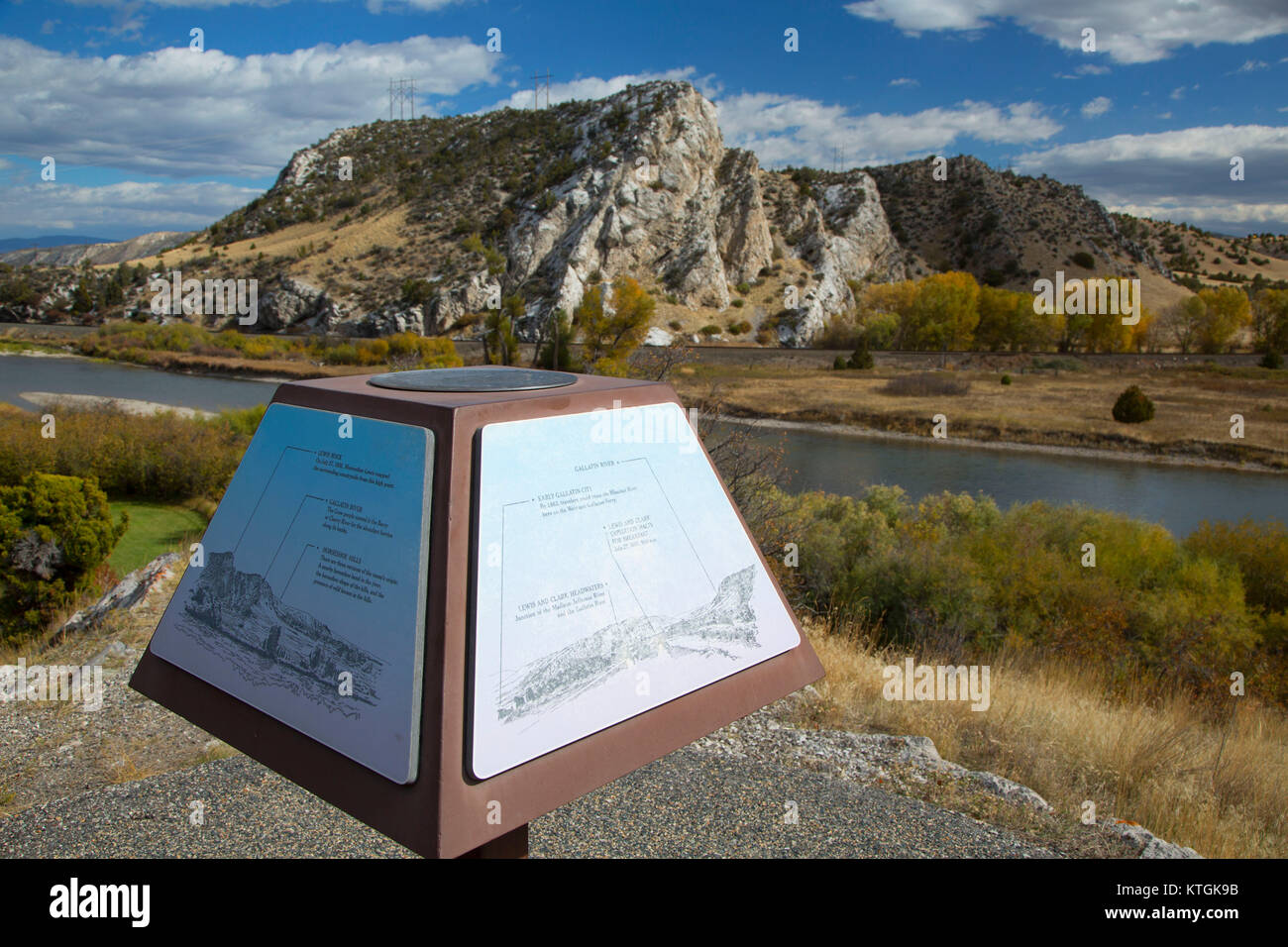 Fort Rock Trail view, Missouri Sorgenti del parco statale, Montana Foto Stock