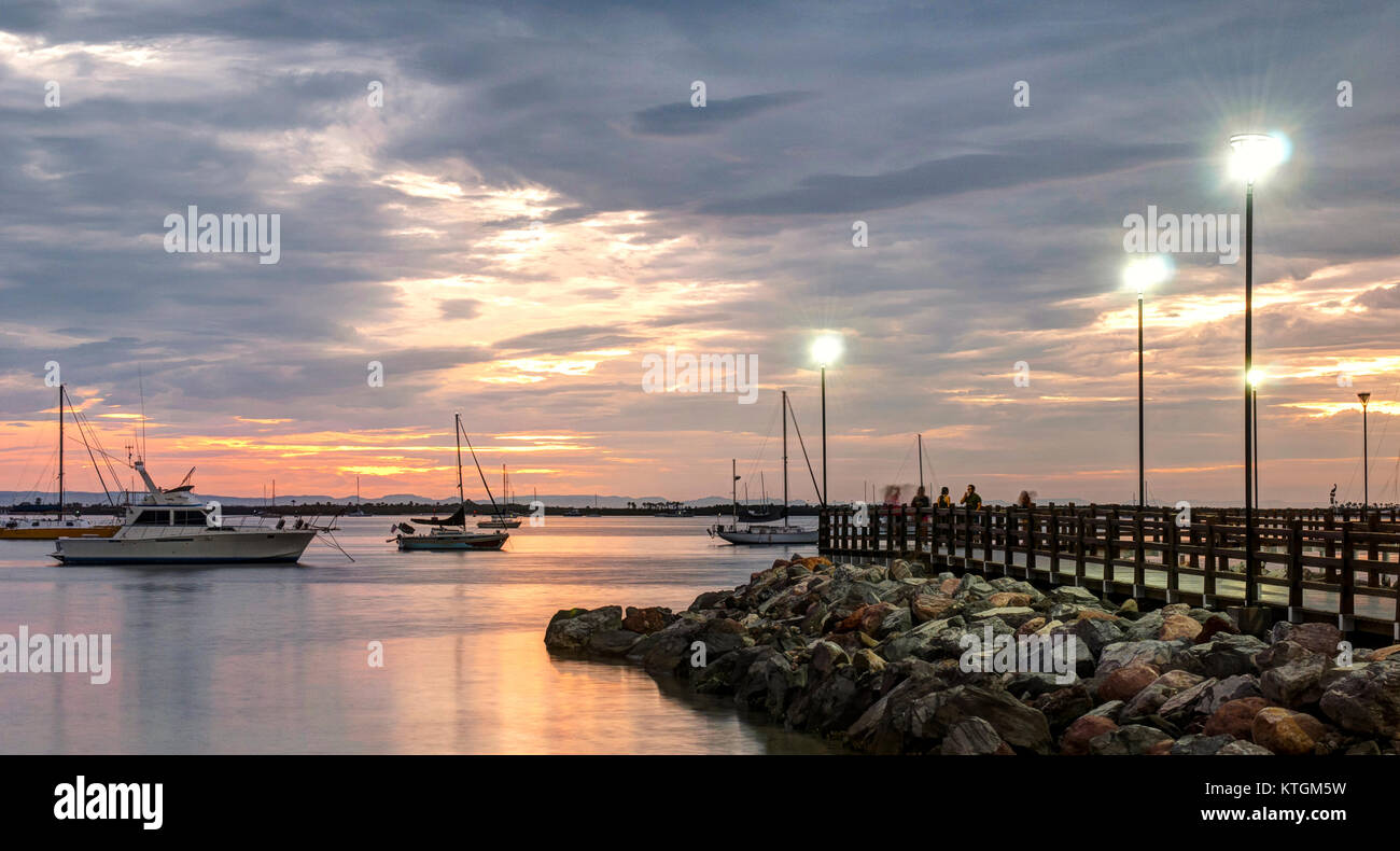 Estate tramonto a La Paz Baja California Sur. Messico Foto Stock