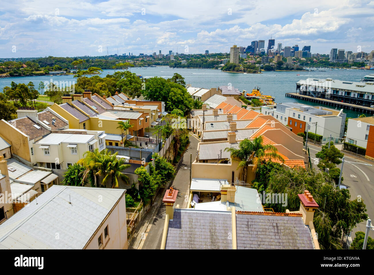 Le Rocce e North Sydney, vista da Henry Deane tetto presso Henry Deane, Sydney, Australia Foto Stock