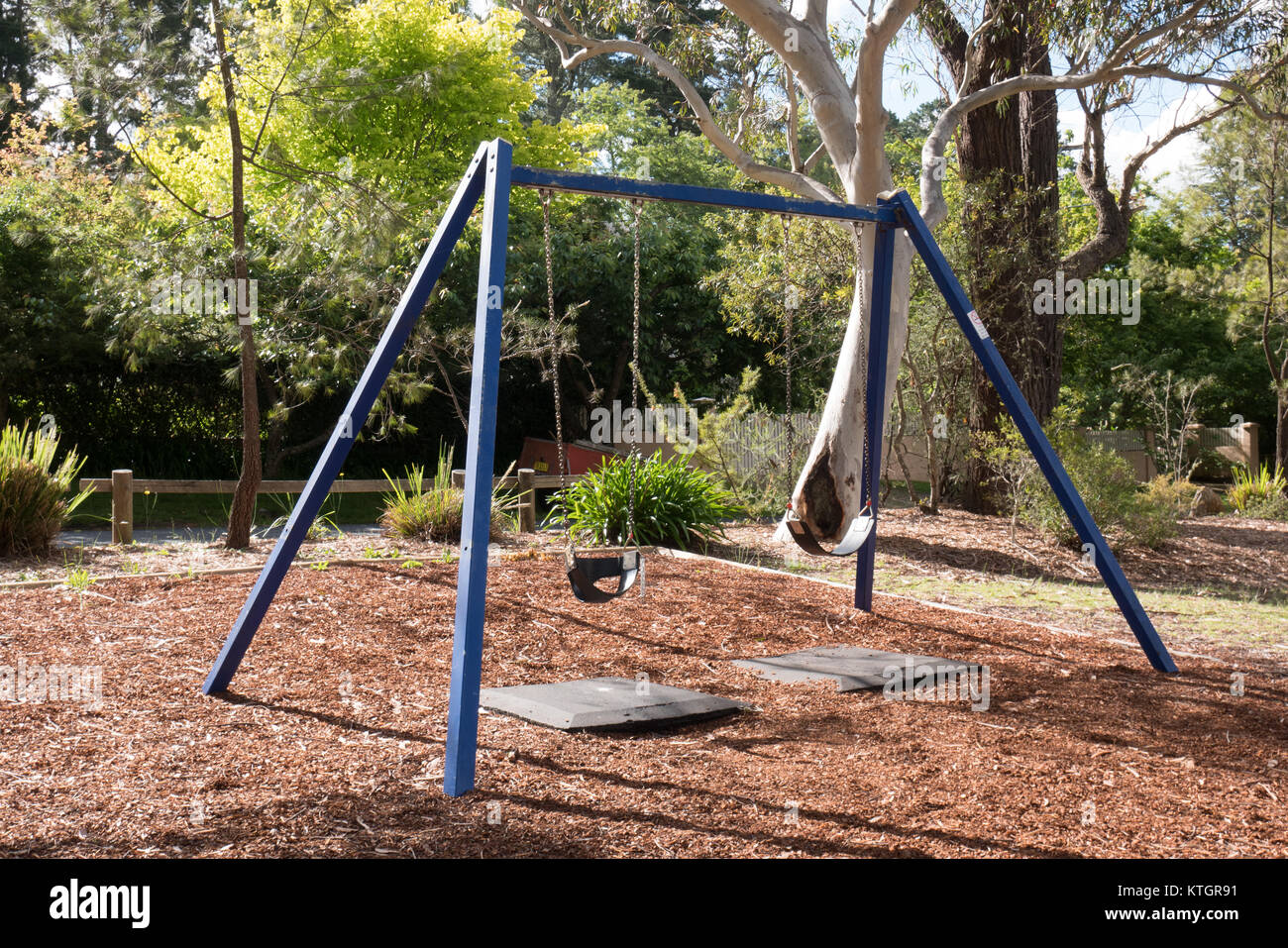 Svuotare il parco giochi per i bambini Foto Stock