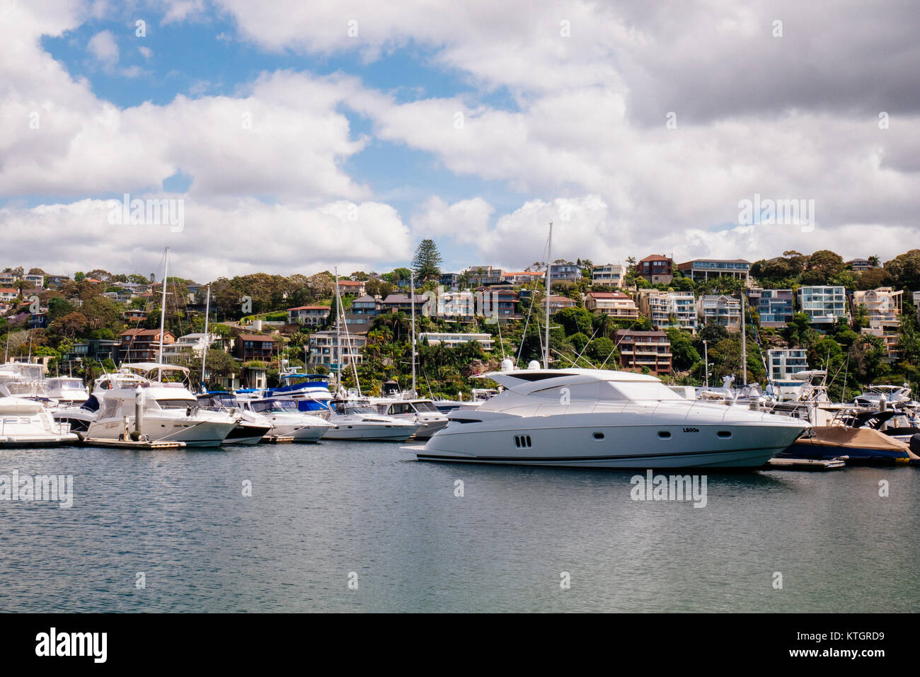 Sydney di imbarcazioni a vela su acqua Foto Stock