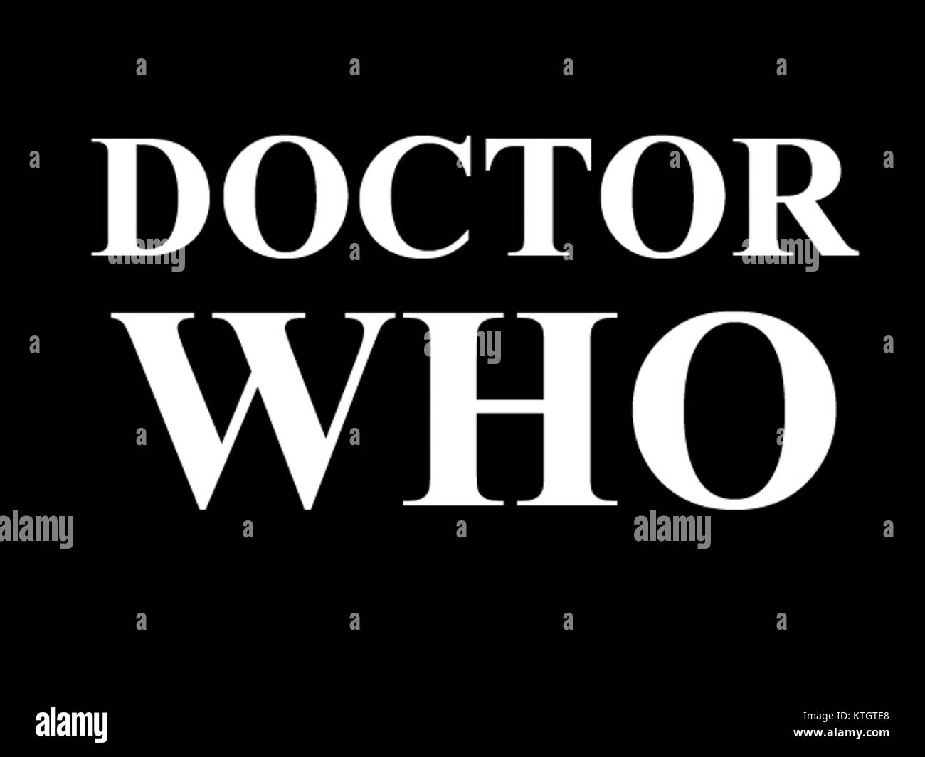 Il logo Doctor Who dal 1967 al 1969 è un elemento visivo chiave dell'iconica serie televisiva britannica di fantascienza. Questo design ha segnato una transizione nel marchio dello show, catturando lo stile in evoluzione dell'era degli anni '1960. Foto Stock