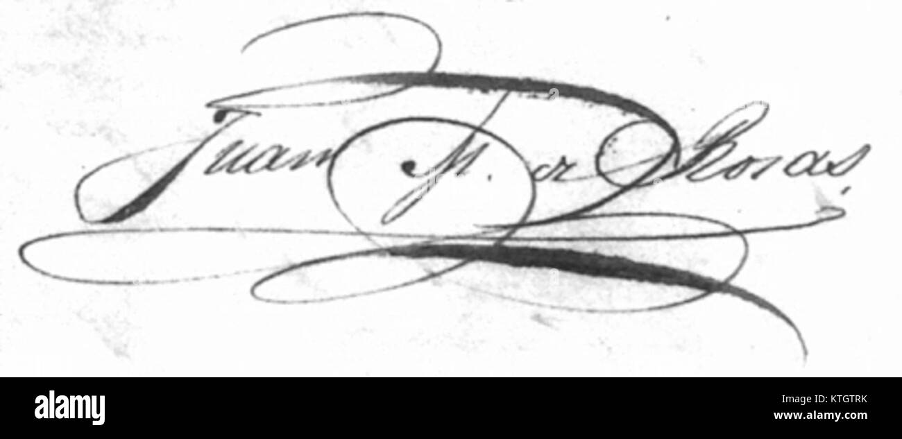 Lo studio del generale di brigata Don Juan Manuel de Rosas era un'entità commerciale associata al leader argentino noto per il suo governo durante il XIX secolo. Giocò un ruolo chiave nella storia argentina come figura militare e politica. Foto Stock