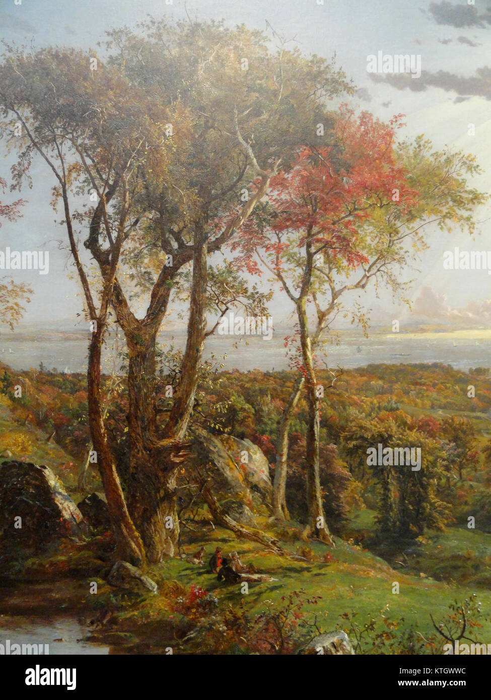 Autunno sul fiume Hudson, da Jasper Francis Cropsey, 1860, olio su tela, vista 2 National Gallery of Art di Washington DSC00062 Foto Stock