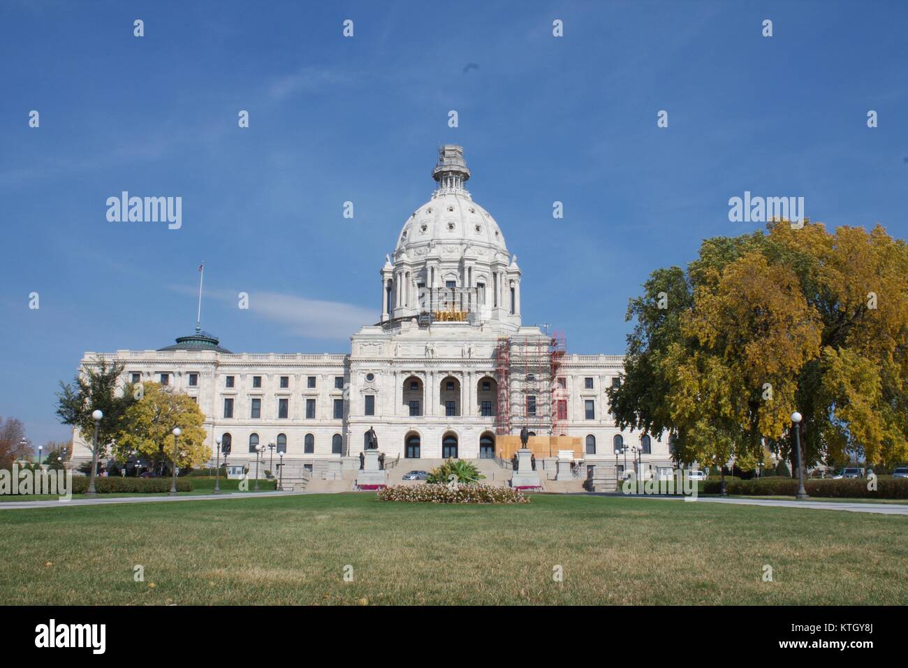 Esterno il giorno foto di stock di capitale dello stato del Minnesota edificio in san Paolo, Minnesota a Ramsey County Foto Stock