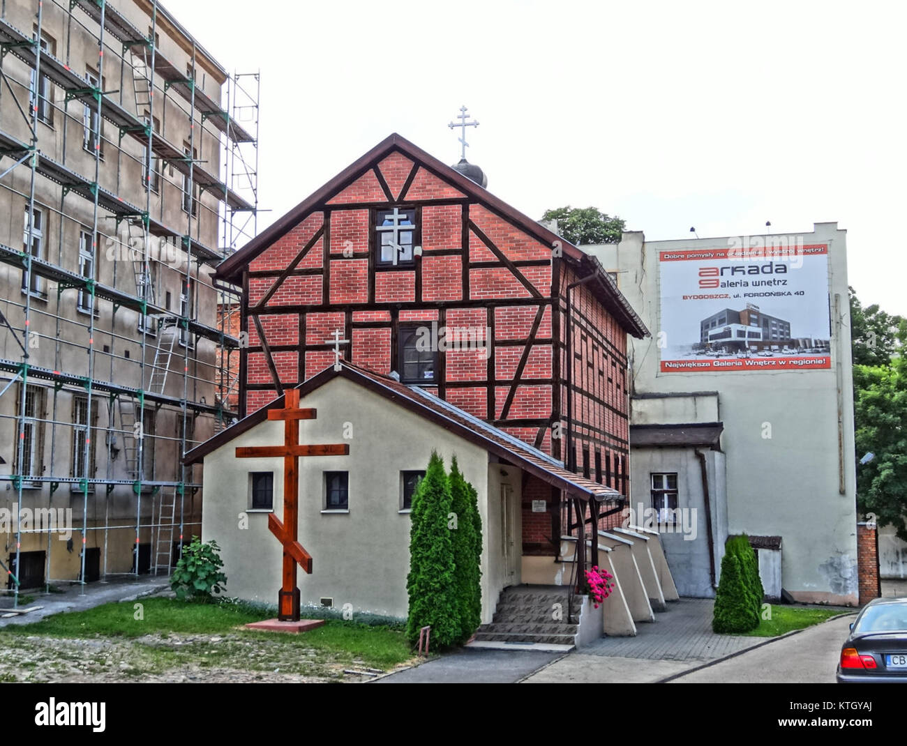 BDG cerkiewsw Mikolaja 2, una chiesa storica in Polonia, situata nella città di Bydgoszcz, nota per il suo significato architettonico e religioso, fotografata nel 2013. Foto Stock