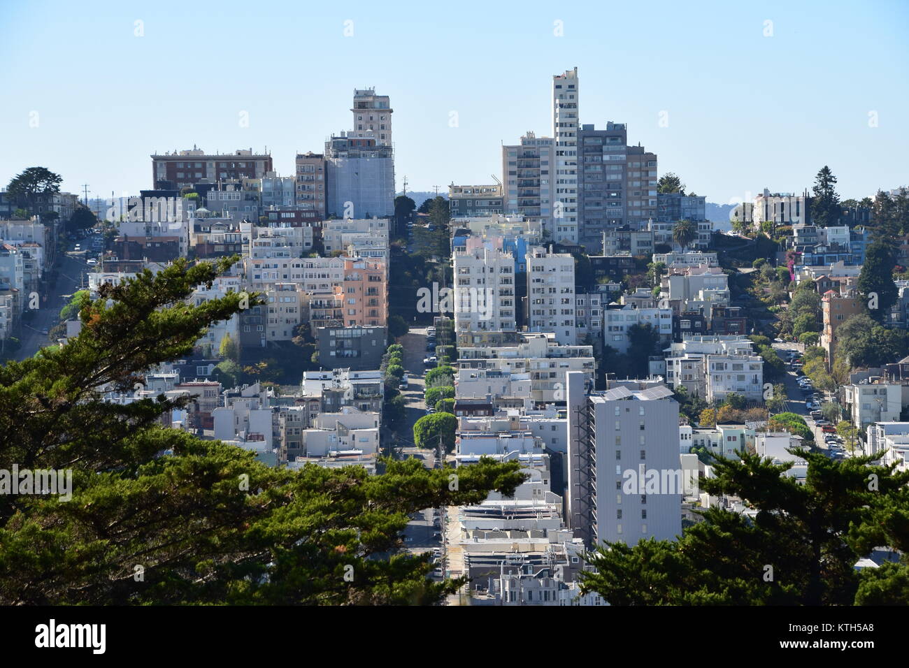 Lombard Street, San Francisco, California Foto Stock