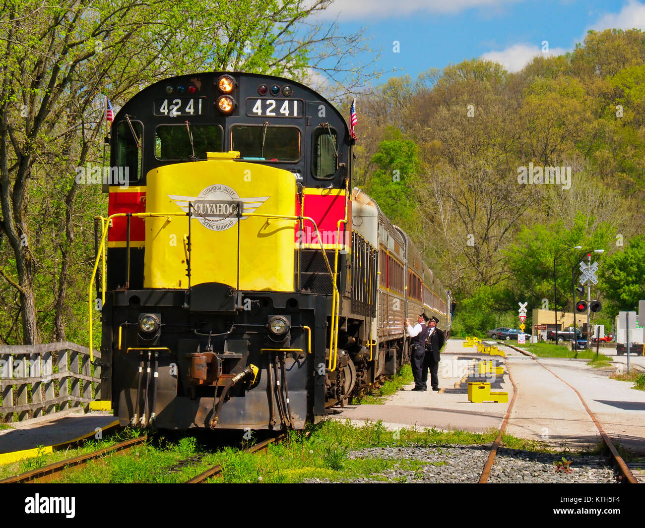 Cuyahoga Valley Scenic Railroad, Penninsula Depot, Cuyahoga Valley National Park, Brecksville, Ohio, Stati Uniti d'America Foto Stock