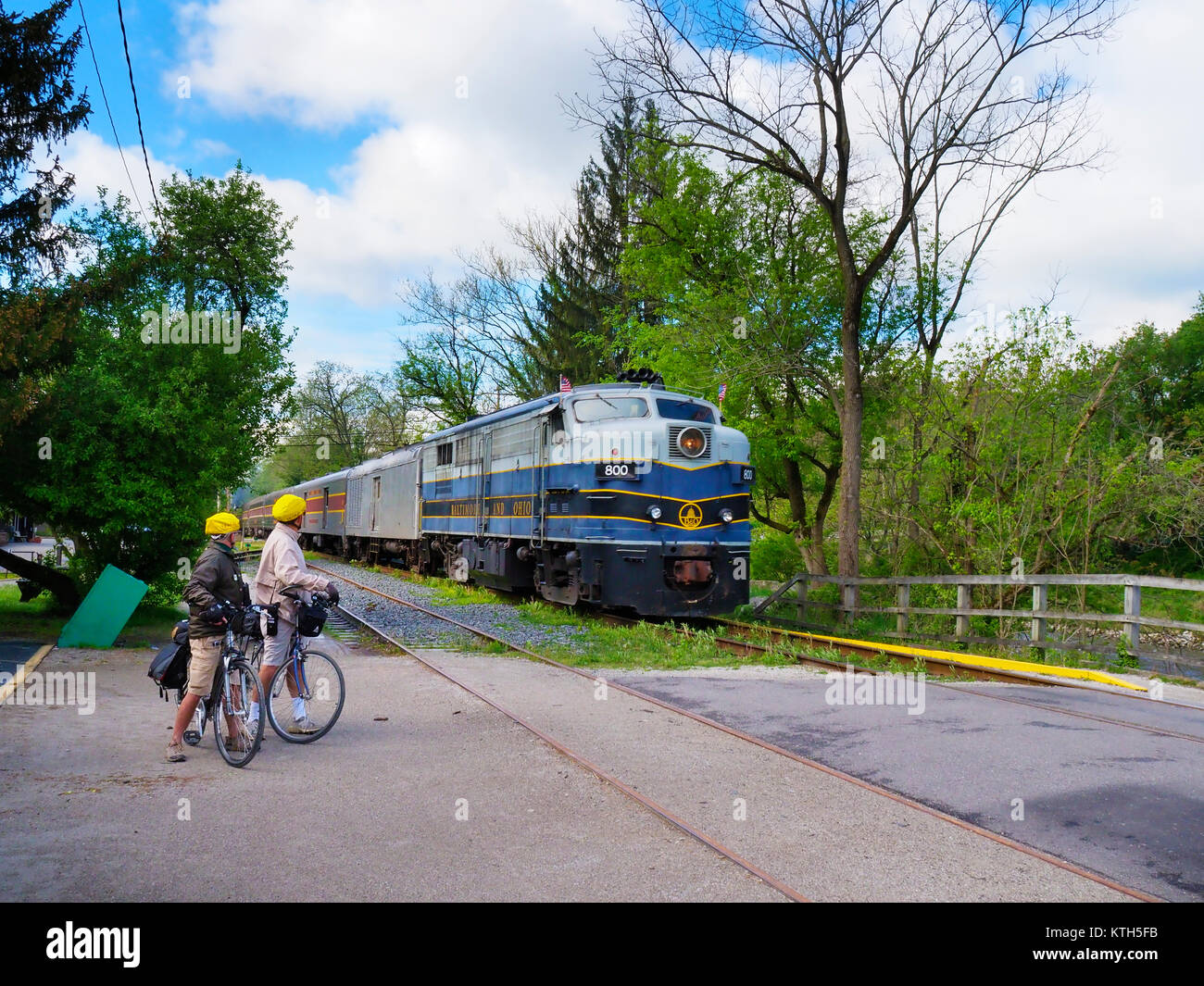 Cuyahoga Valley Scenic Railroad, Penninsula Depot, Cuyahoga Valley National Park, Brecksville, Ohio, Stati Uniti d'America Foto Stock