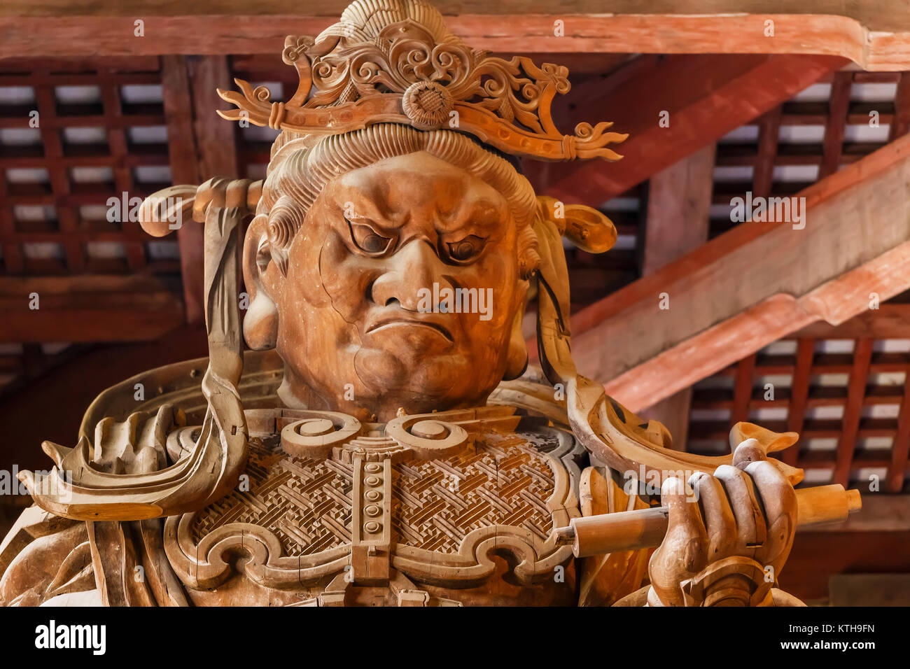 Komokuten - custodi delle quattro coners al Tempio Todaiji di Nara nara, Giappone - 16 novembre: Komokuten a Nara, Giappone il 16 novembre 2013. Fier Foto Stock