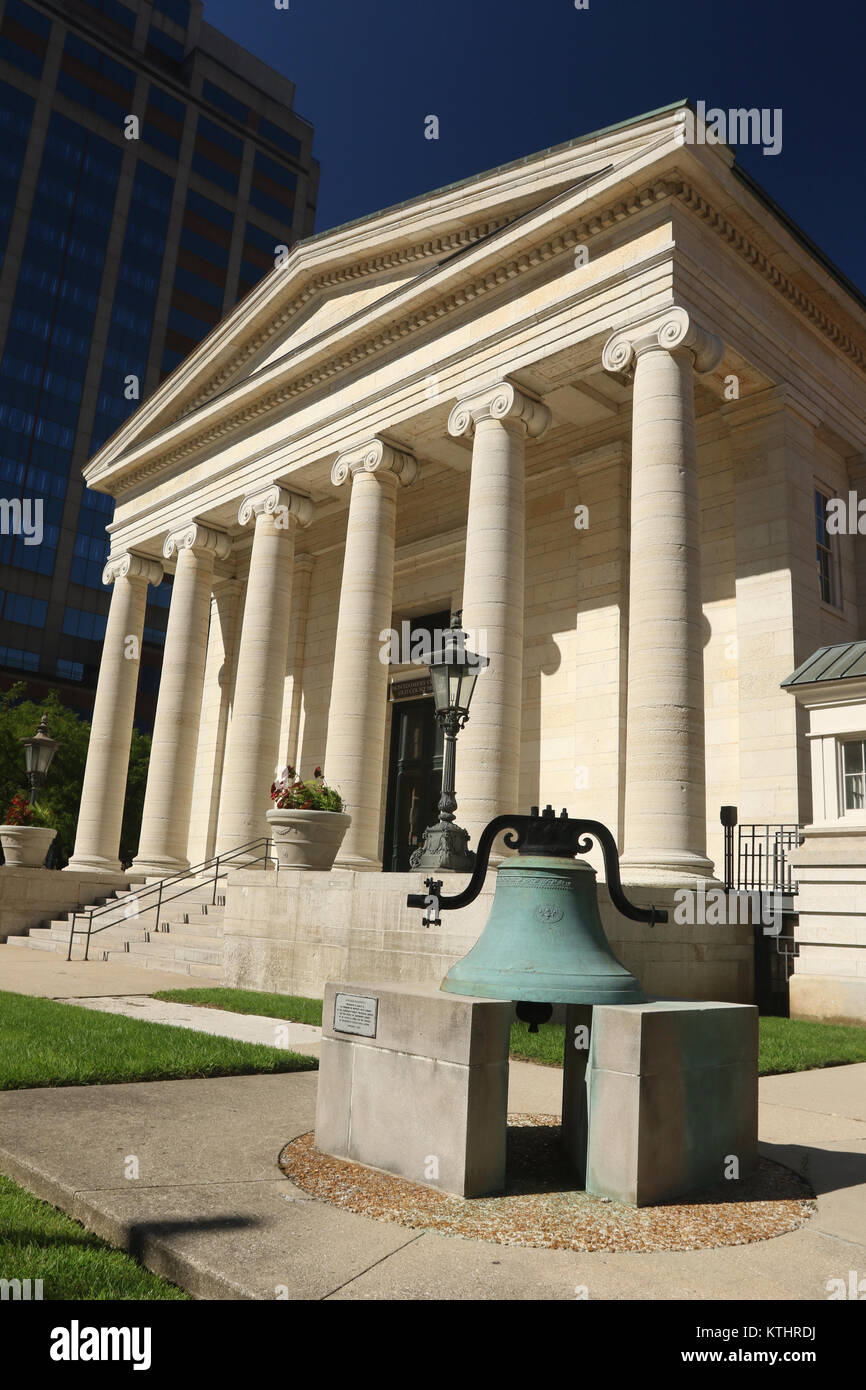 Gli accordi di Dayton storico Courthouse. Il tribunale vecchio, ora museo. Revival Greco architettura del tempio. Circa 1850. Gli accordi di Dayton, Ohio, Stati Uniti d'America. Foto Stock