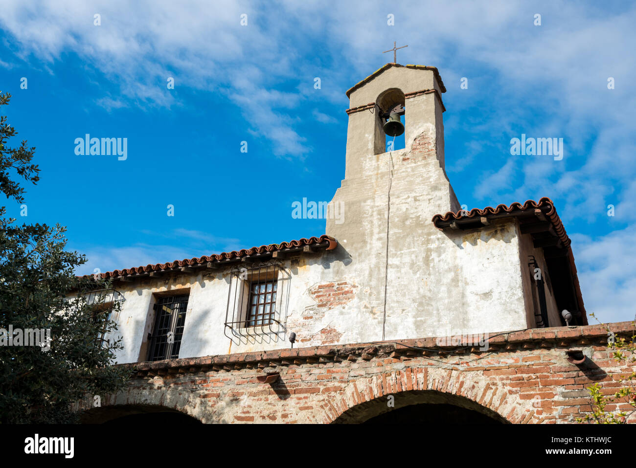 Campanile di San Juan Capistrano mission Foto Stock