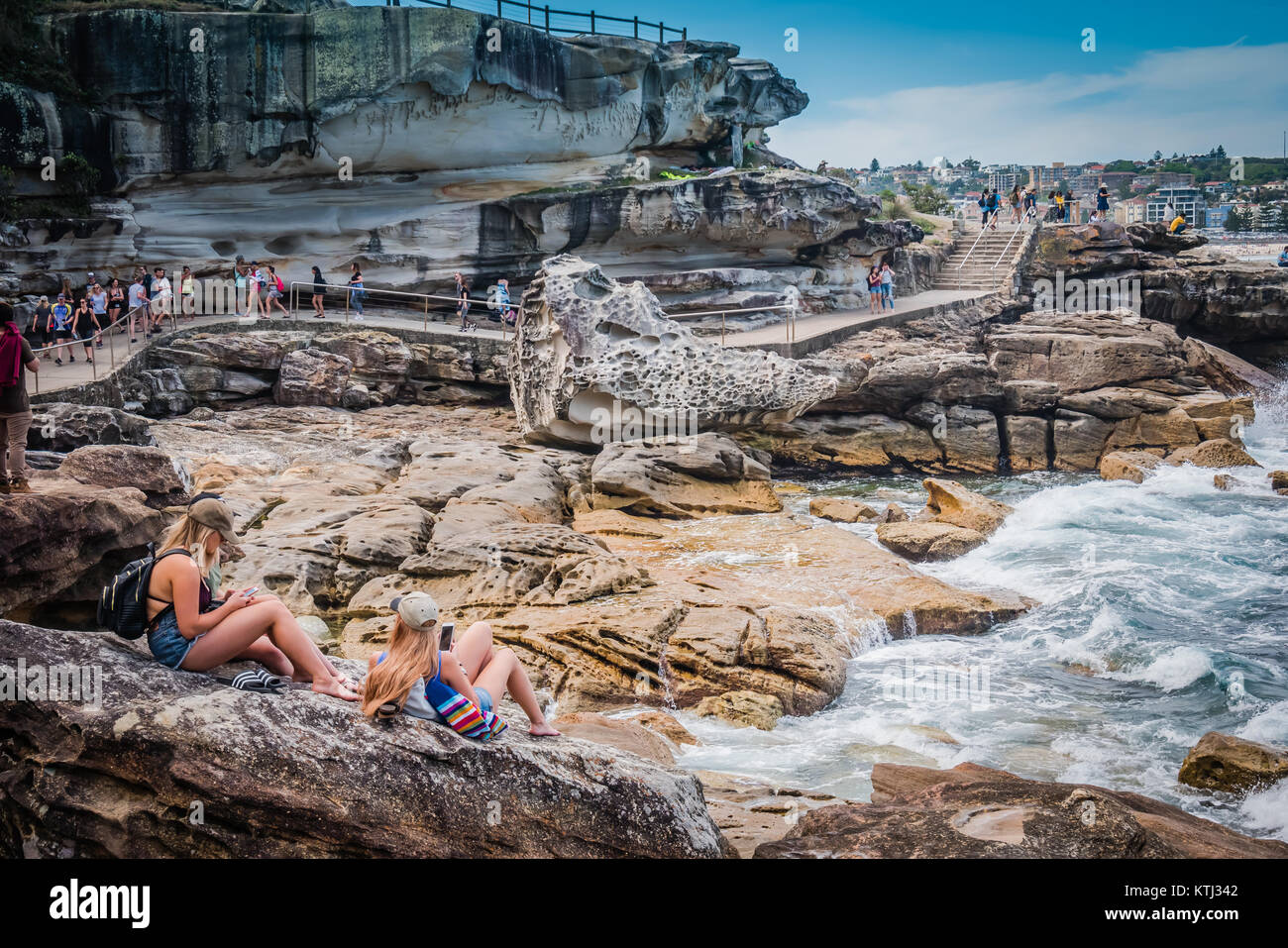 Per Bondi e Coogee passeggiata costiera di Sydney Foto Stock