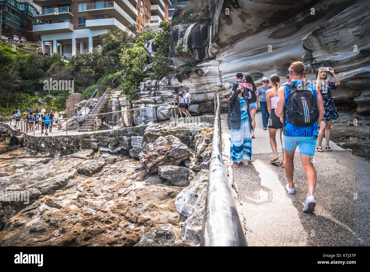 Per Bondi e Coogee passeggiata costiera di Sydney Foto Stock