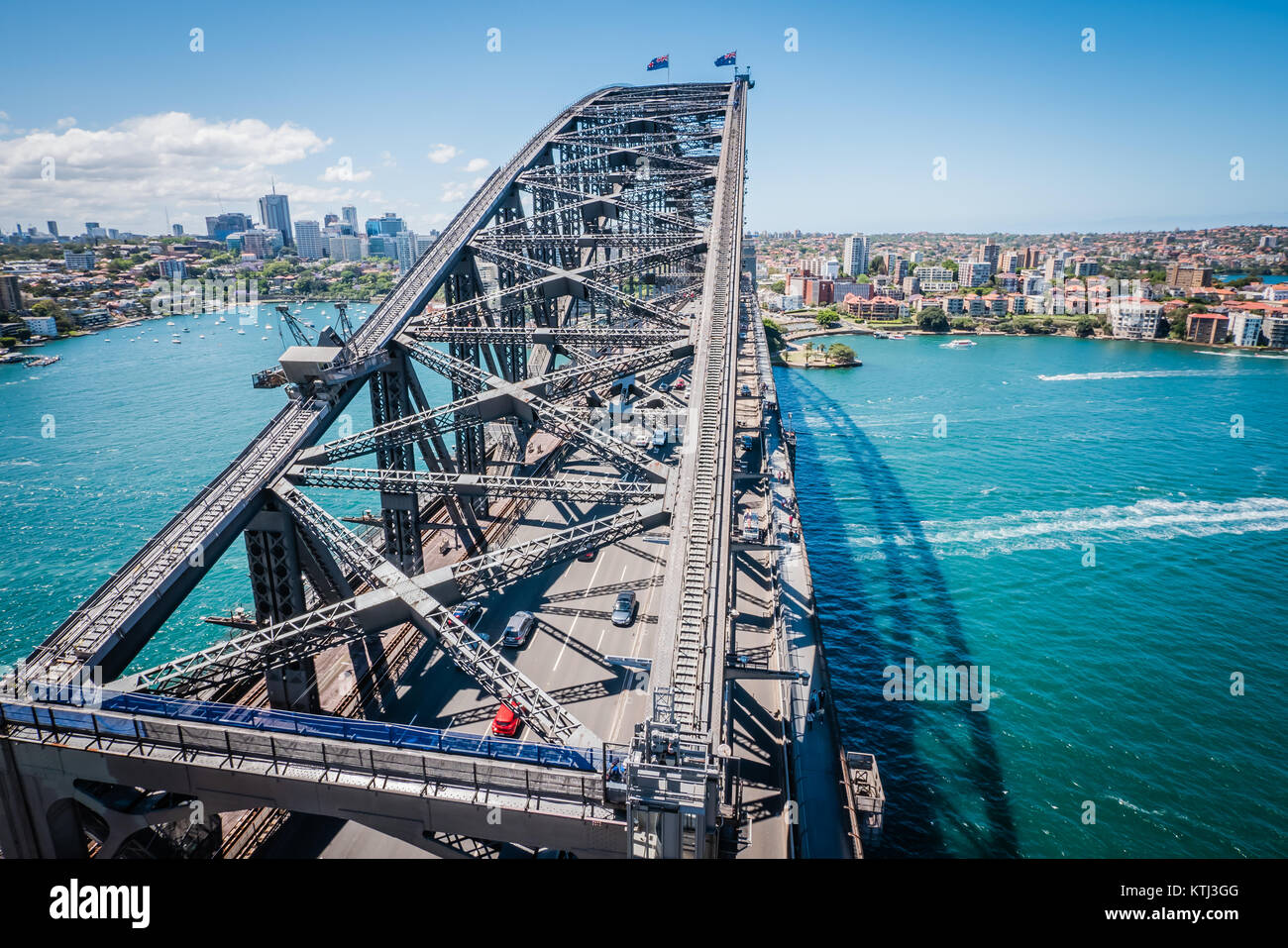Il Sydney Harbour Bridge lookout tower Foto Stock