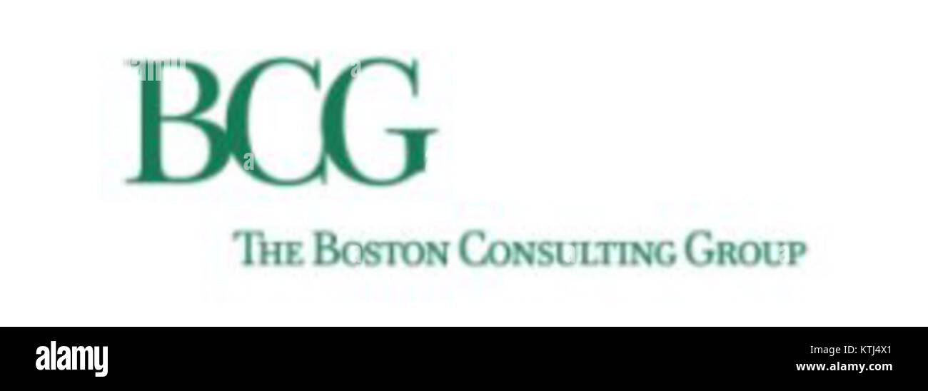 Il logo di Boston Consulting Group, una società di consulenza manageriale leader a livello globale, nota per i suoi servizi di consulenza strategica in tutti i settori. Foto Stock