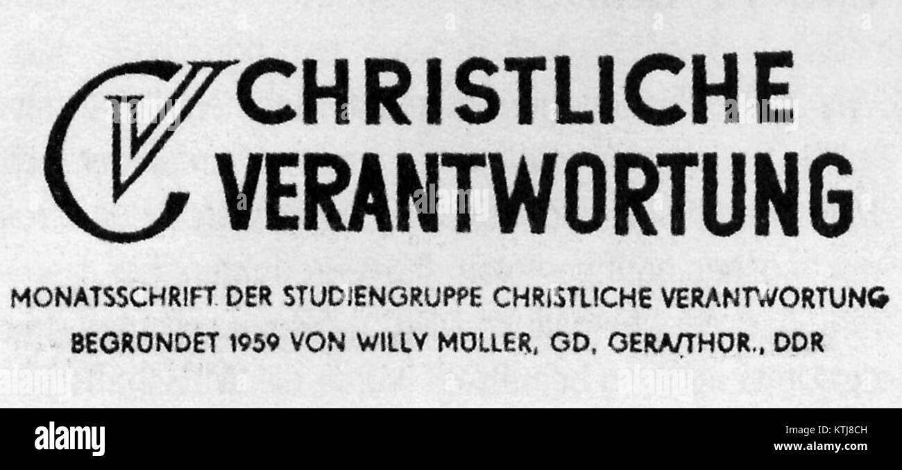 Memoria DDR Zeitschrift Christliche Verantwortung Foto Stock