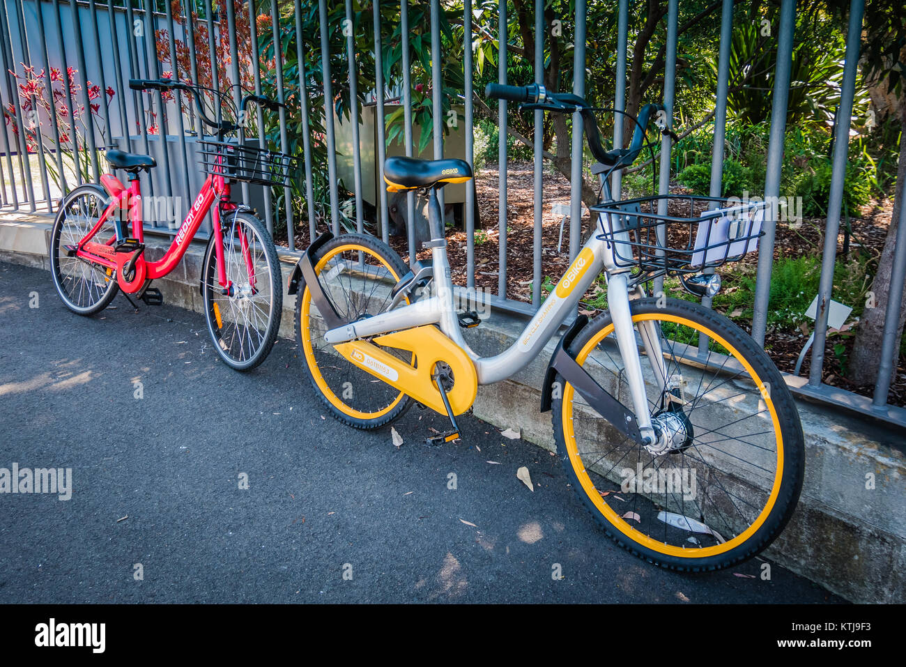 Bicicletta elettrica biciclette sydney Foto Stock