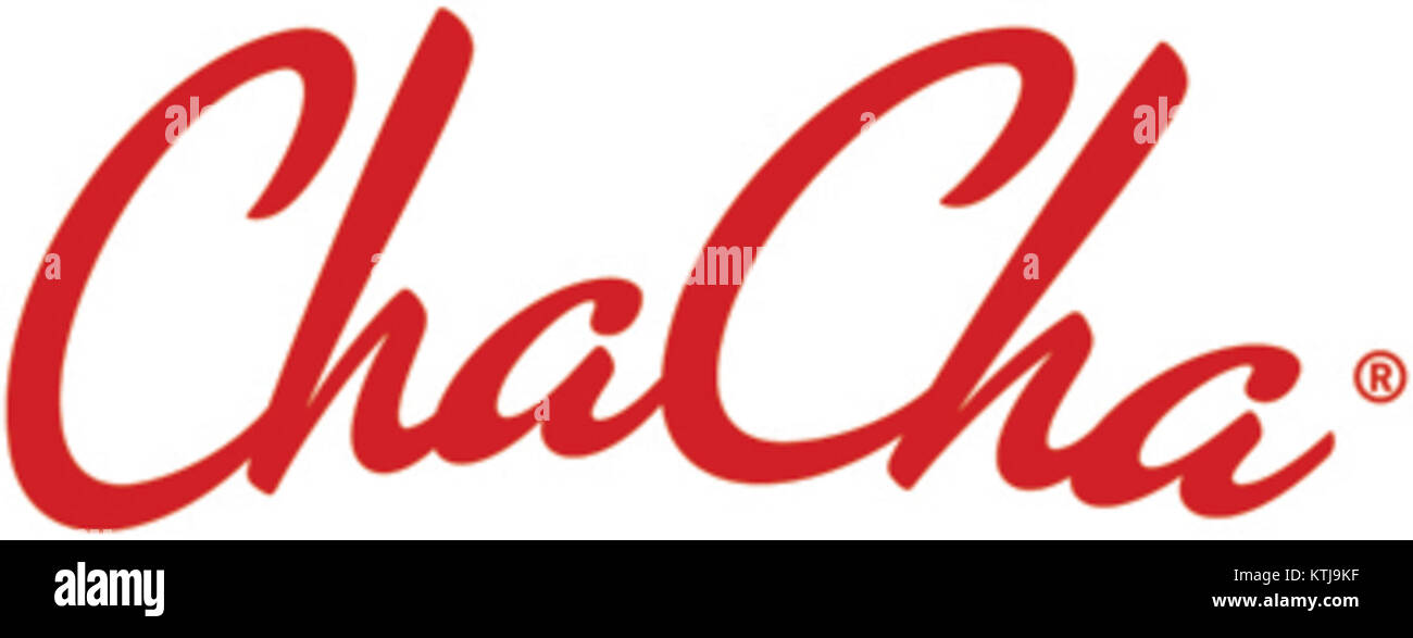 Il logo Chacha Red rappresenta un'identità del marchio caratterizzata da un'estetica audace e moderna. Questo logo è spesso associato al servizio di messaggistica e informazione mobile Chacha. Foto Stock
