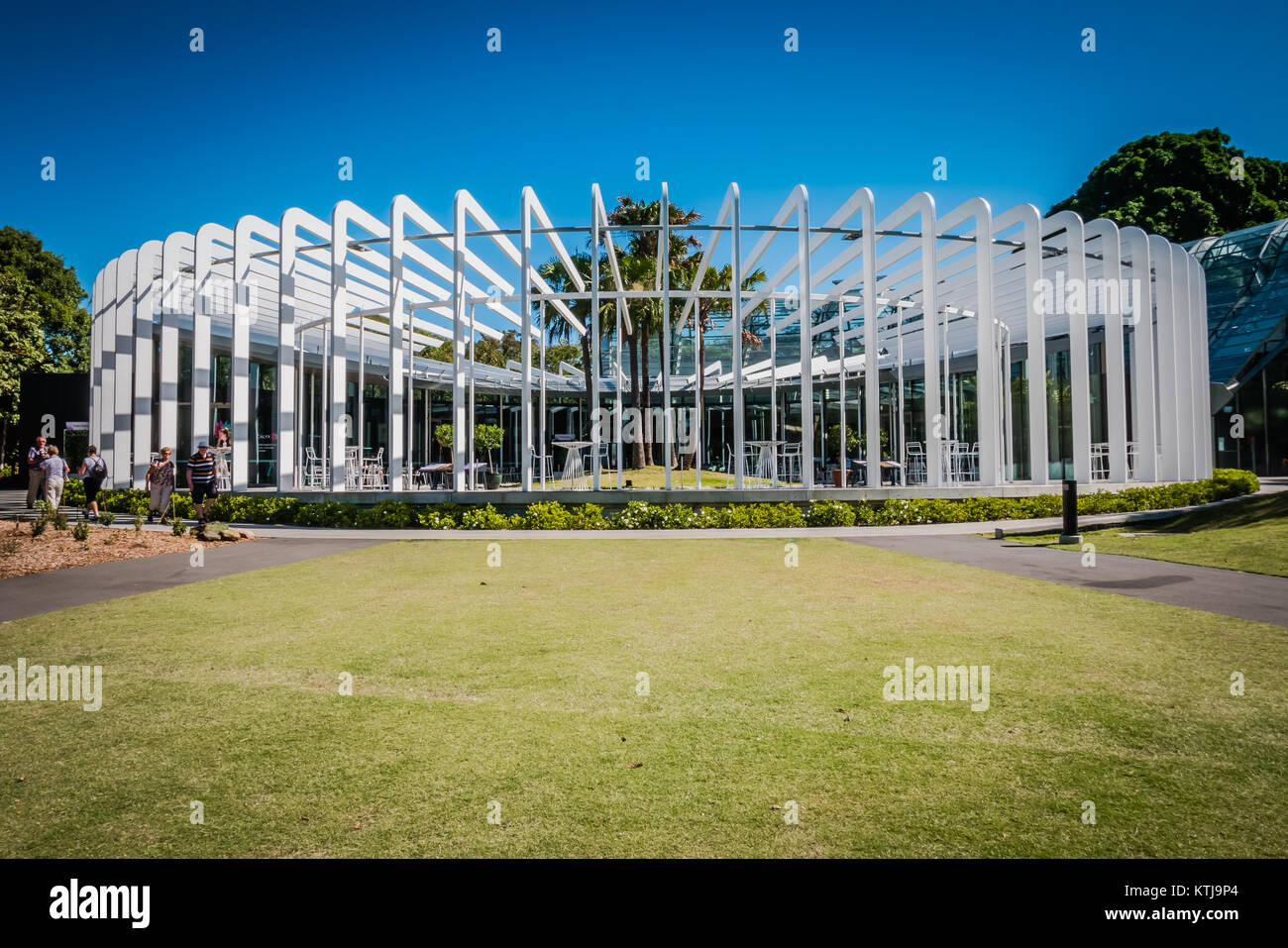Calice edificio in Sydney Royal Botanic Garden Foto Stock