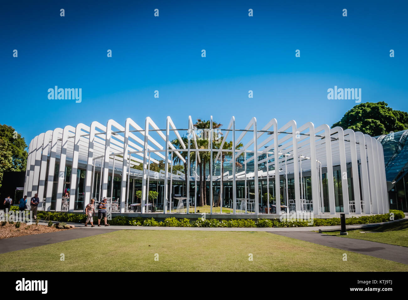 Calice edificio in Sydney Royal Botanic Garden Foto Stock