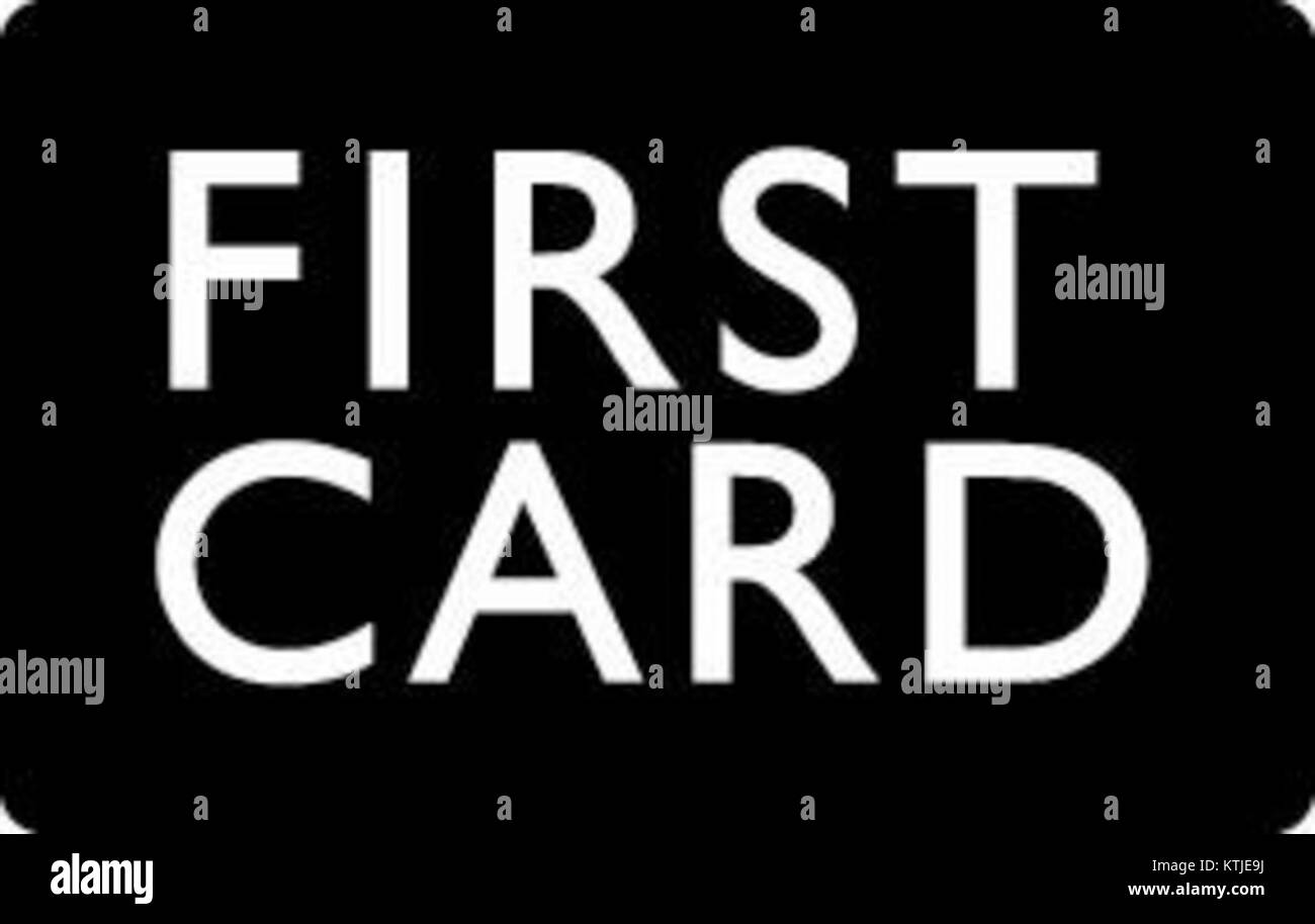 Il logo FirstCard rappresenta un importante marchio di servizi finanziari, a simboleggiare il suo impegno a fornire soluzioni di pagamento sicure e affidabili ai clienti. Foto Stock