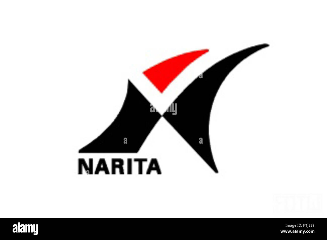 La bandiera di Narita, Chiba, Giappone, rappresenta l'identità della città e l'orgoglio locale. Narita è nota per i suoi siti storici e per l'aeroporto internazionale di Narita, un importante centro di trasporto globale. Foto Stock