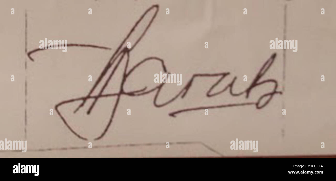 Firma de Favaloro si riferisce a una firma o documento relativo al dottor René Favaloro, un chirurgo cardiovascolare argentino noto per il suo lavoro pionieristico nella chirurgia del bypass coronarico. Foto Stock