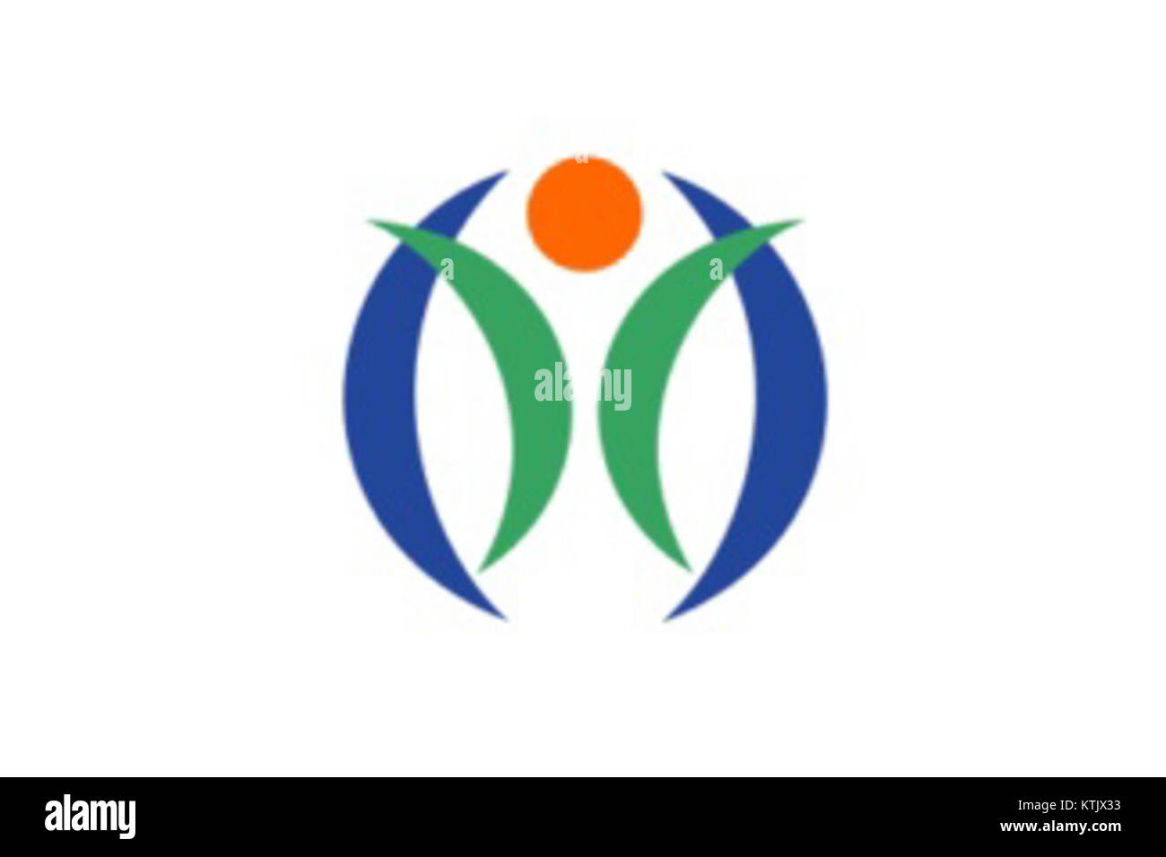 La bandiera di Kazo, situata nella prefettura di Saitama, in Giappone, simboleggia l'identità culturale della regione. Kazo è conosciuta per le sue tradizioni locali e la ricca storia culturale. Foto Stock