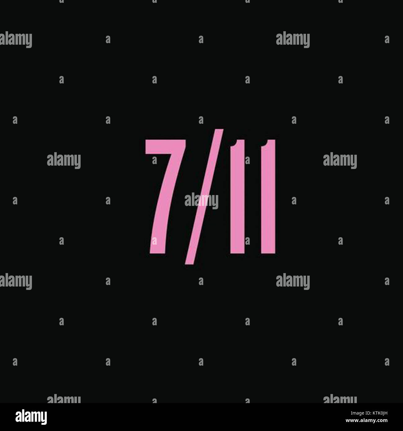 La copertina del singolo del 2014 di Beyoncé "7/11" presenta un design vivace e divertente, che riflette il ritmo allegro e il tema spensierato della canzone. Pubblicata come parte della ristampa Platinum Edition del suo album omonimo, la traccia mostra la versatilità di Beyoncé nella fusione di elementi hip hop e trap. Foto Stock