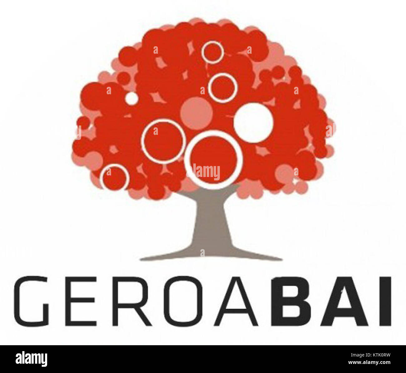 Geroa Bai è un partito politico spagnolo, con questo logo che simboleggia la loro identità politica e i loro valori nei Paesi Baschi. Foto Stock