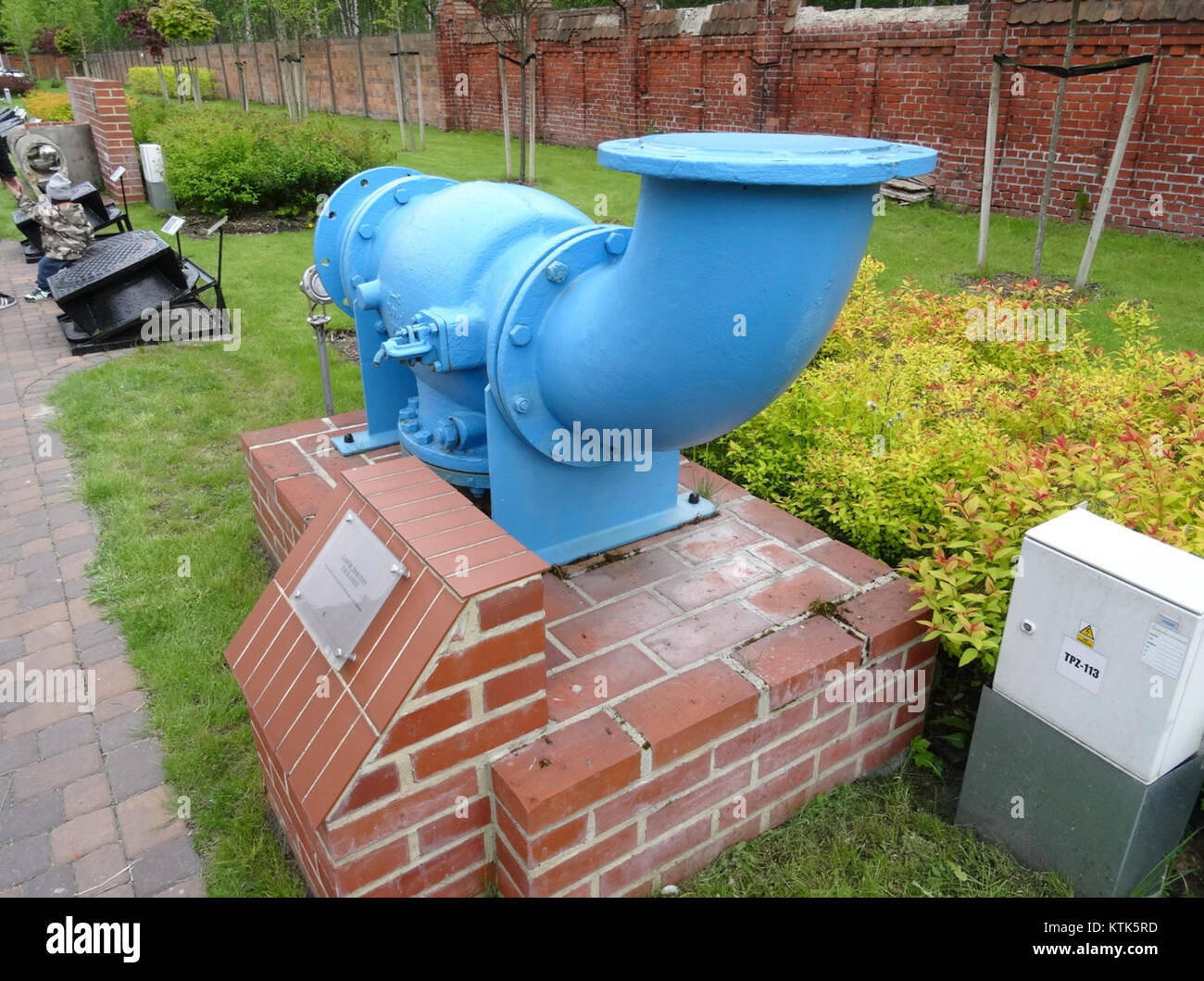 Il Museo delle opere d'acqua di Bydgoszcz, in Polonia, offre una panoramica sulla storia della gestione delle acque e dello sviluppo dei servizi pubblici. Questa immagine, scattata l'8 maggio 2015, mette in evidenza le mostre del museo e il suo ruolo educativo. Foto Stock