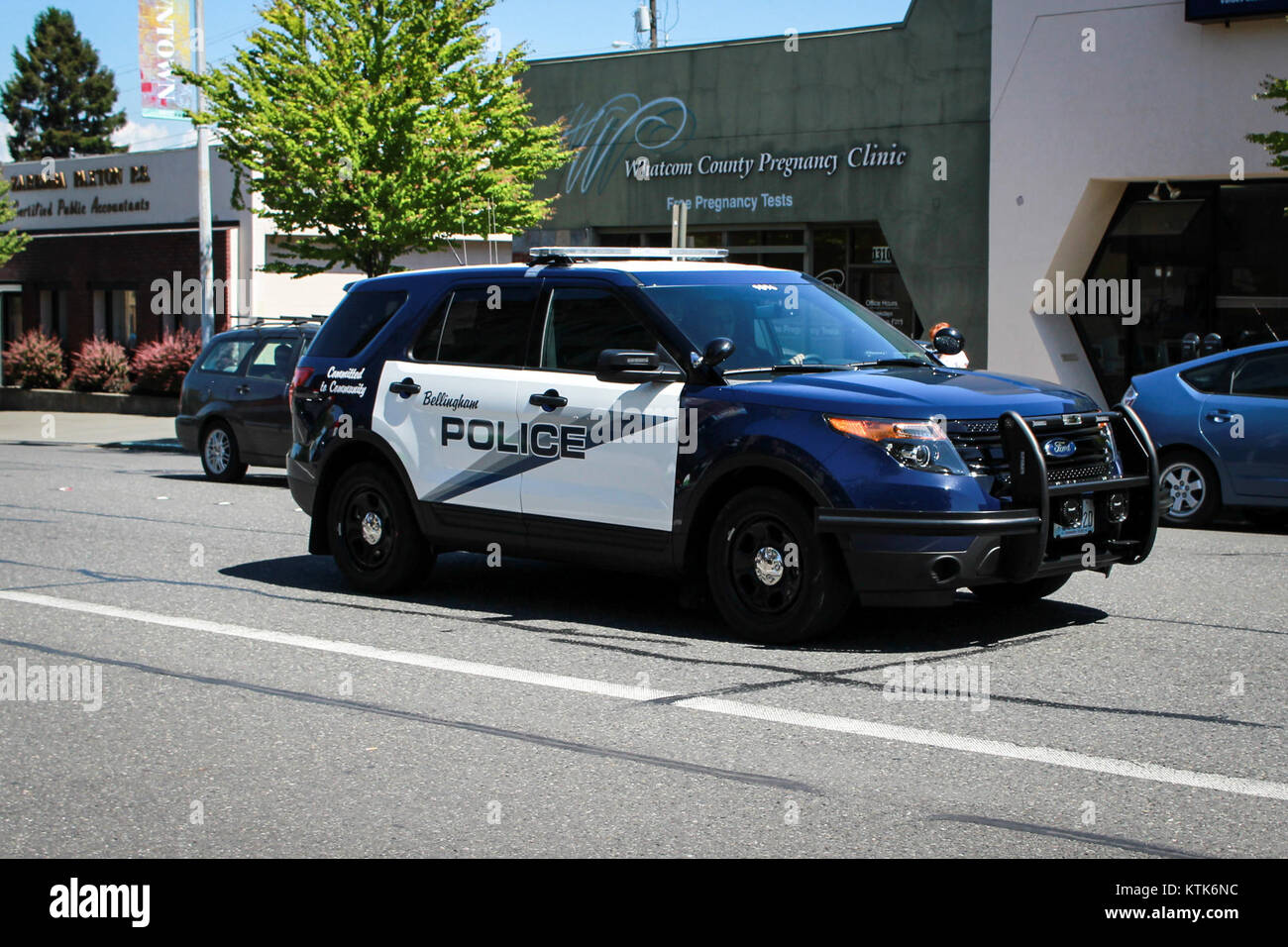 La polizia di Bellingham è responsabile del mantenimento della legge e dell'ordine a Bellingham, una città nello stato di Washington. Si occupano di vari problemi di pubblica sicurezza e di compiti di applicazione della legge all'interno della comunità. Foto Stock