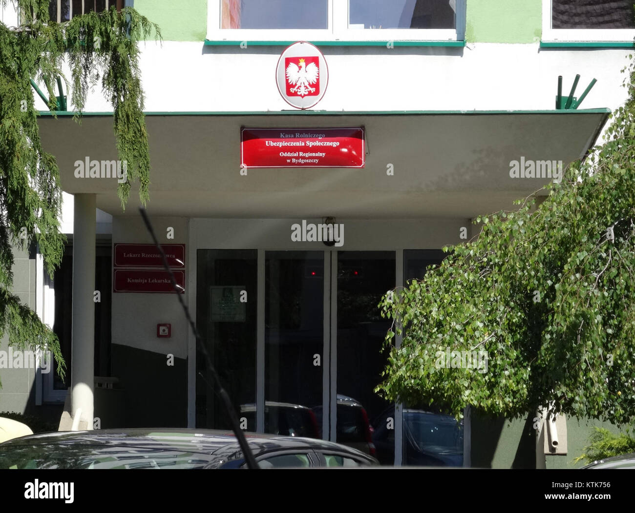 L'edificio KRUS è raffigurato in questa immagine dal 5 giugno 2015. Con sede in Polonia, la KRUS (l'istituto di previdenza sociale per gli agricoltori) svolge un ruolo chiave nell'assicurazione sociale e nella protezione degli agricoltori polacchi. Foto Stock