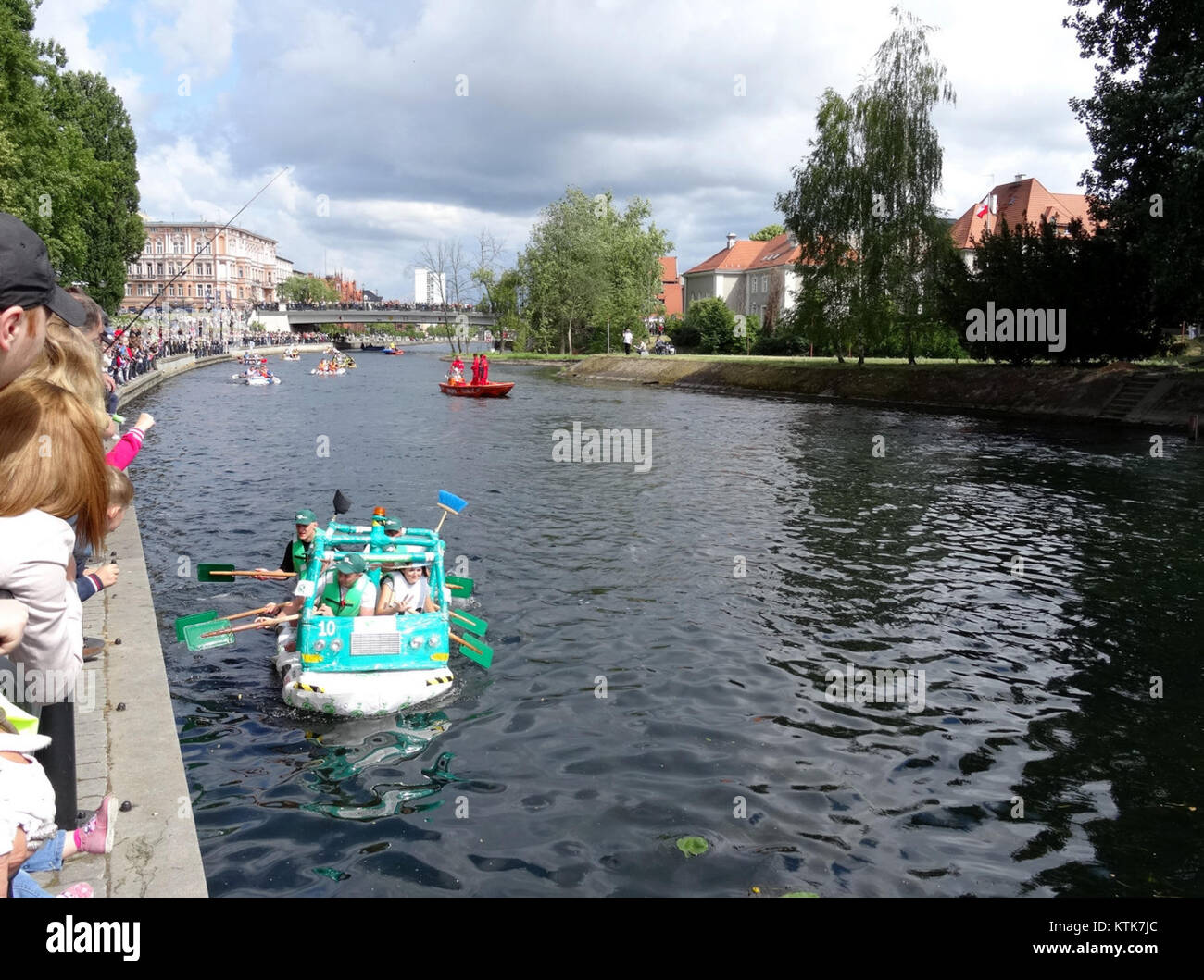 Il BDG Festival Wodny 2015 è stato un evento di corse sull'acqua che ha mostrato attività competitive a Bydgoszcz, in Polonia. Foto Stock