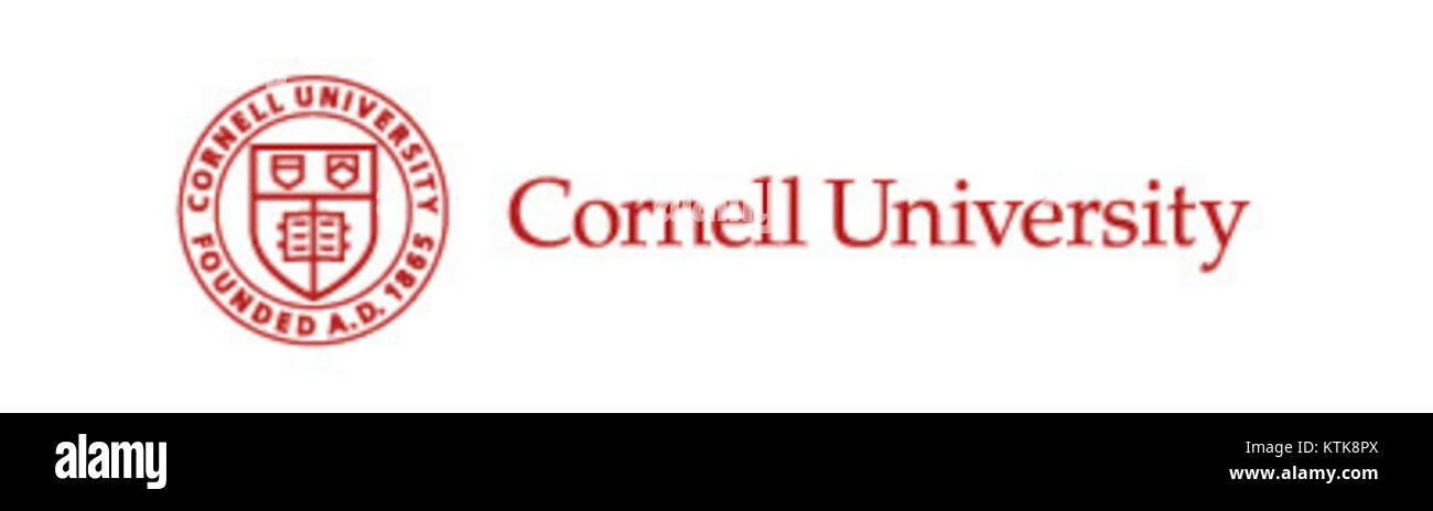Il logo della Cornell University rappresenta la prestigiosa Ivy League Institution con sede a Ithaca, New York. Noto per l'eccellenza accademica e i contributi alla ricerca, il logo di Cornellâ simboleggia la sua lunga storia e l'impegno per l'istruzione superiore. Foto Stock