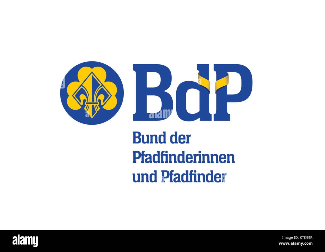 Un logo visivo dell'organizzazione di scouting tedesca Bund der Pfadfinderinnen und Pfadfinder (BdP), utilizzato per il branding e l'identità. Foto Stock
