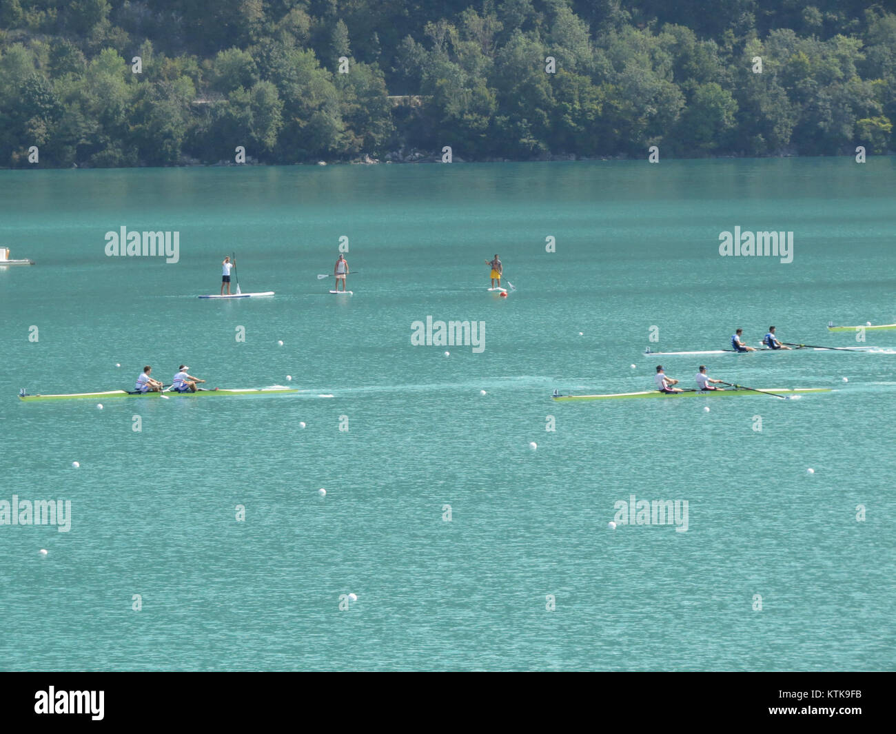 Questa immagine è tratta dai Campionati mondiali di canottaggio di Aviron del 2015. L'evento si è svolto nel 2015 e ha riunito i migliori atleti di canottaggio provenienti da tutto il mondo per gare competitive, mostrando alti livelli di atletismo e sportività. Foto Stock