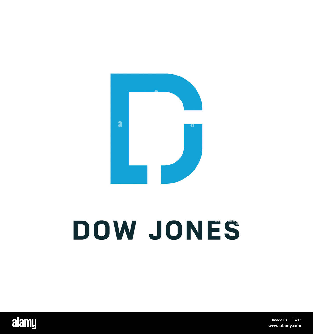 Il logo Dow Jones rappresenta un leader globale nelle notizie aziendali e finanziarie, fornendo dati e informazioni preziose attraverso vari canali di comunicazione come il Wall Street Journal. Foto Stock